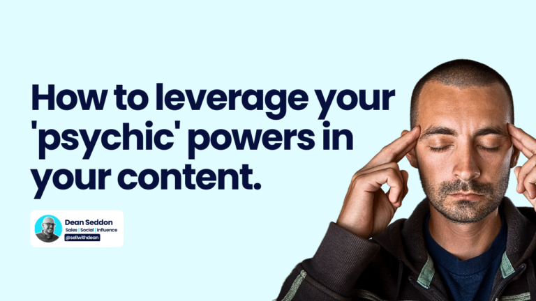 How to leverage your psychic powers in your content.