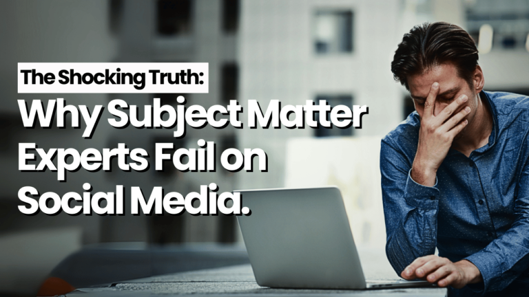 The Shocking Truth: Why Subject Matter Experts Fail on Social Media