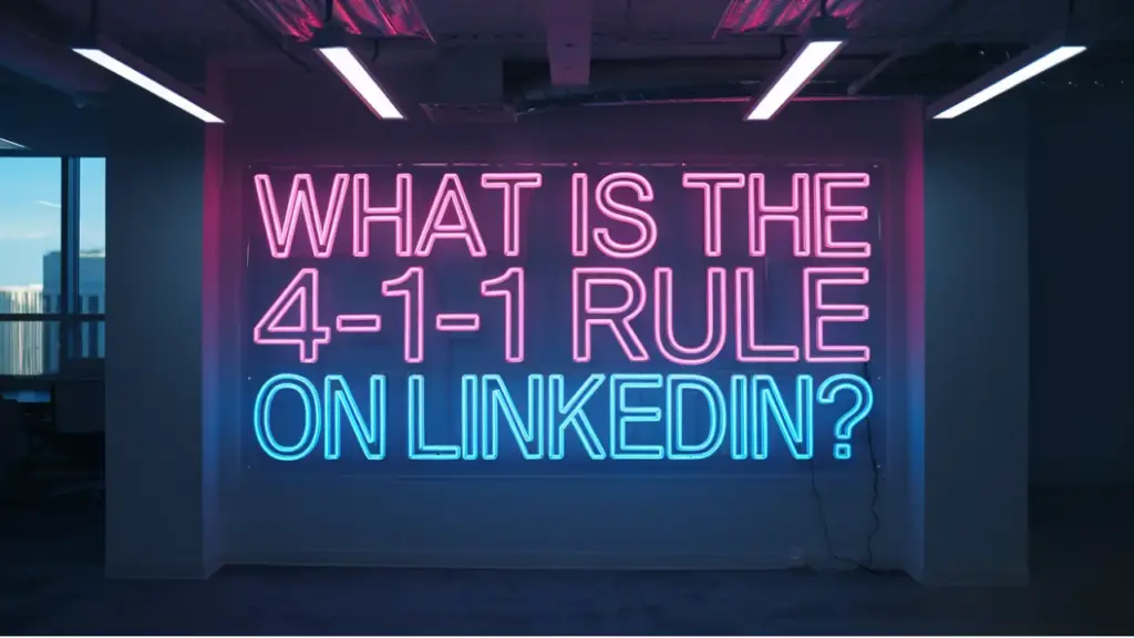 What is the 4-1-1 rule on LinkedIn?