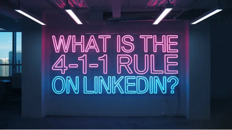 What is the 4-1-1 rule on LinkedIn?
