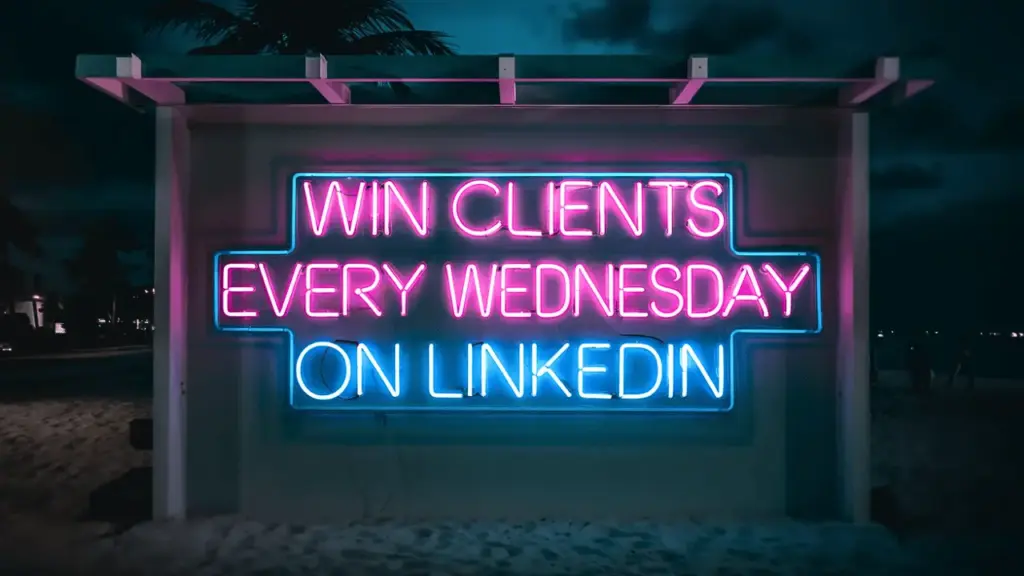 Win clients every Wednesday on LinkedIn